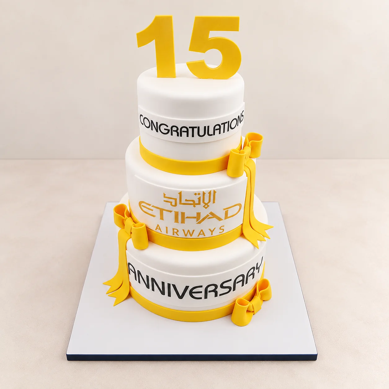 Etihad 15-year celebration cake