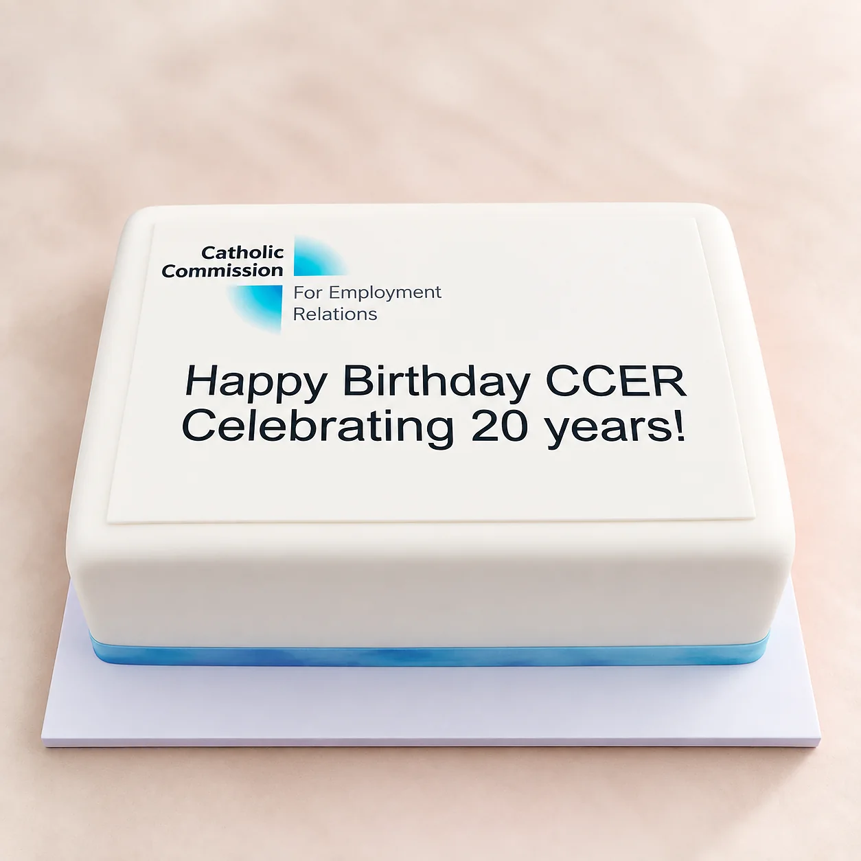 Catholic Commission logo cake