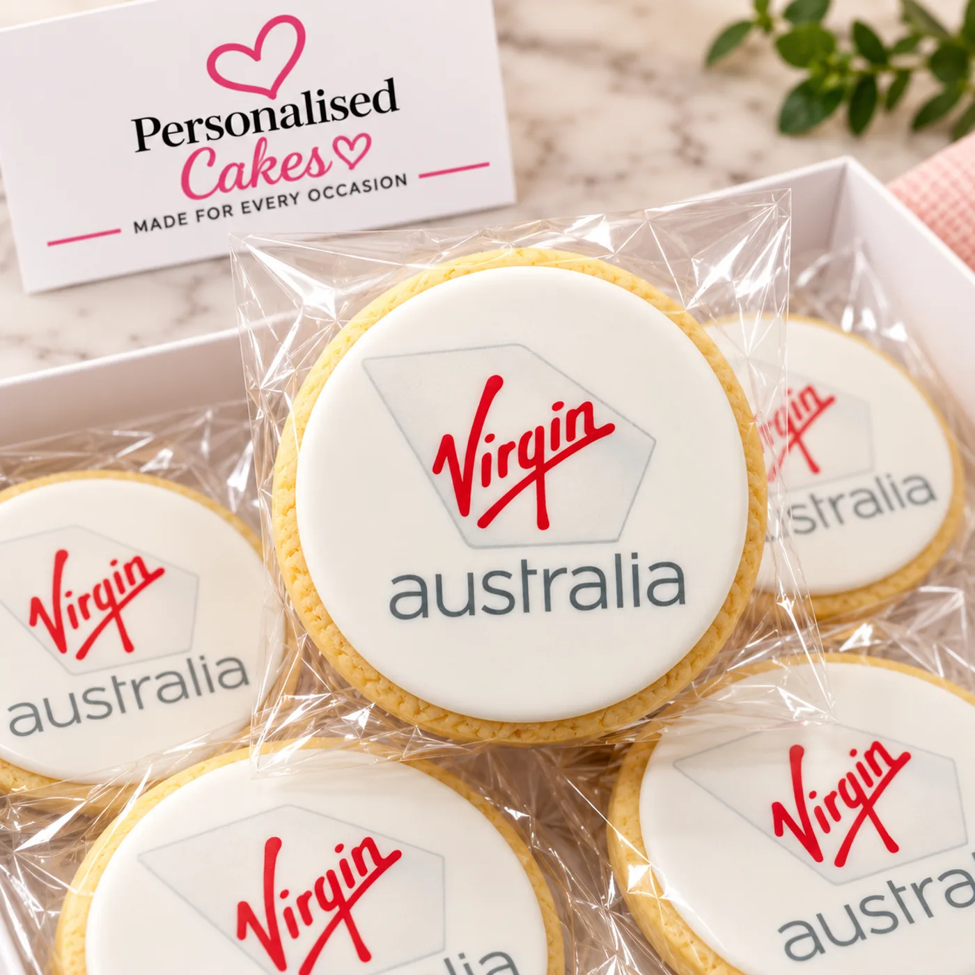 Virgin Australia logo cookies
