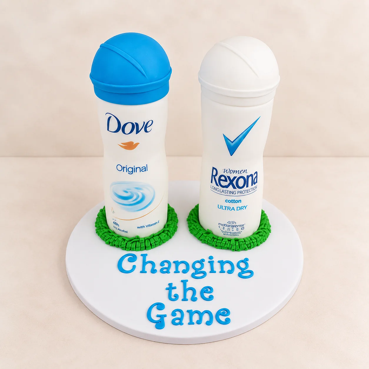 Dove and Rexona branded cake