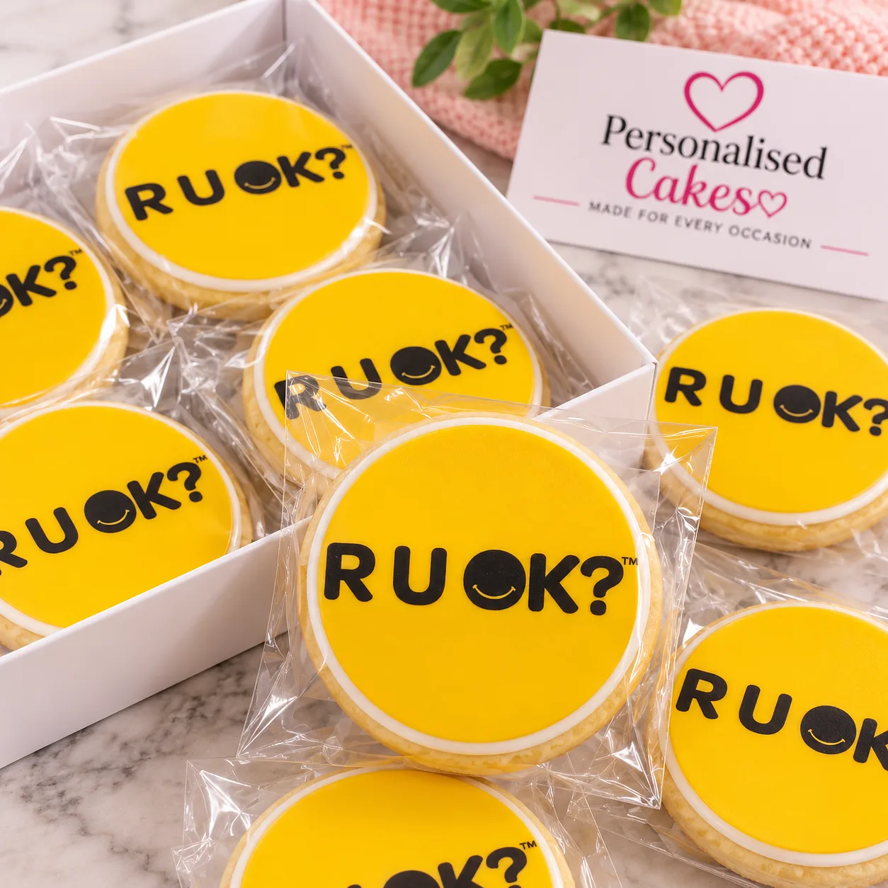 R U OK? logo cookies