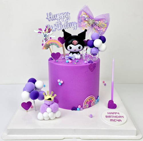 Kuromi Sanrio Birthday Cake